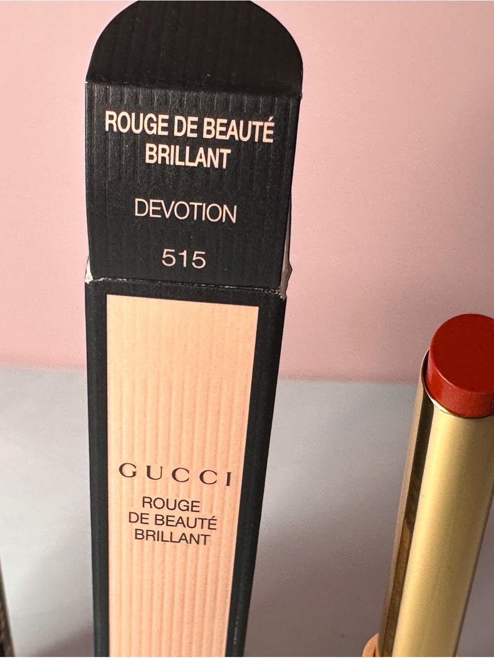 Gucci Rouge de Beauté Brillant Lipstick — Devotion 515 (Red)